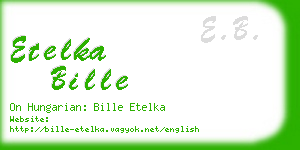 etelka bille business card